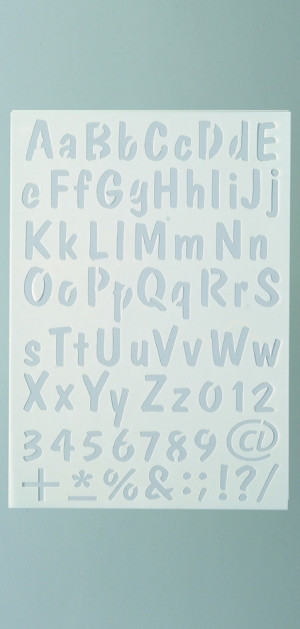 Schablone Buchstaben+Zahlen